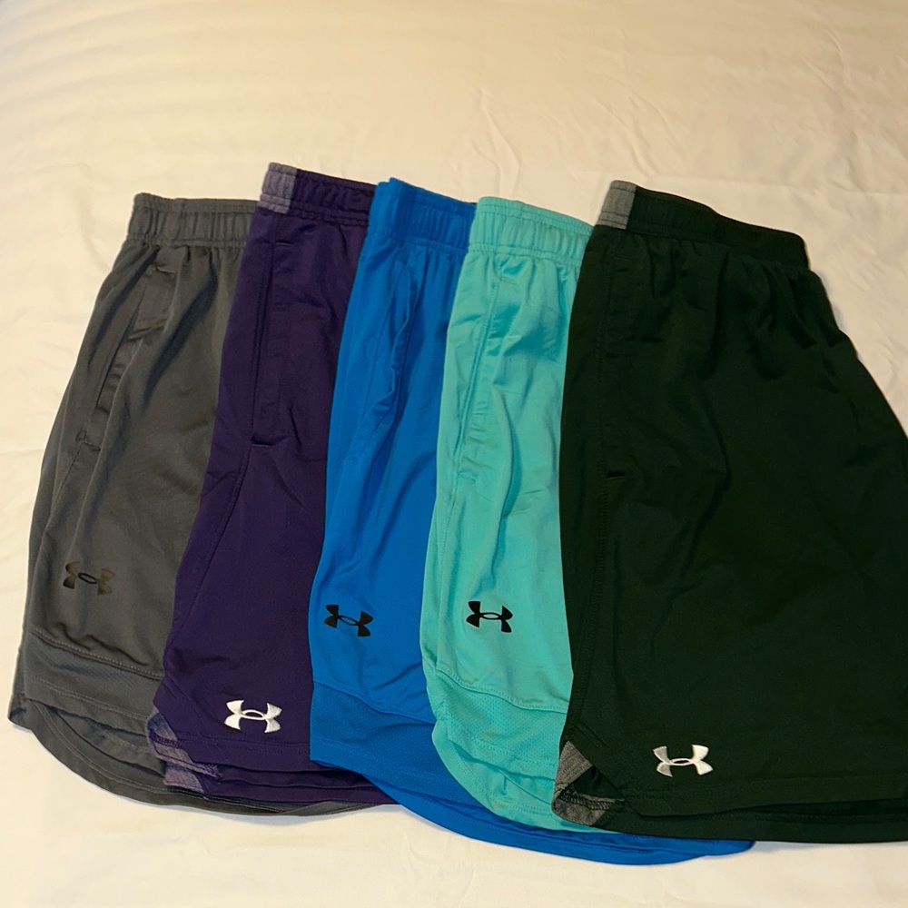 Under Armour Men's Shorts in Gray, Purple, Blue, Teal, and Green